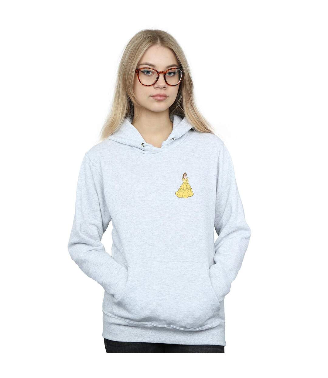 Disney Princess - Sweat à capuche BELLE CHEST - Femme (Gris chiné) - UTBI12478-2