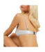 Womens/ladies Holographic Bikini Top Metallic Silver Brave Soul-3