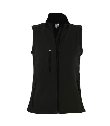 SOLS Womens/Ladies Rallye Soft Shell Bodywarmer Jacket (Black) - UTPC350