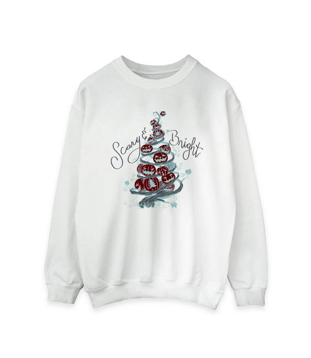 Disney Sweat Womens/Ladies The Nightmare Before Christmas Scary & Bright Sweatshirt (Blanc) - UTBI32002-1