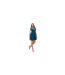 Robe Courte Motif/style Floral Femme Vert Sarcelle Lovedrobe-1