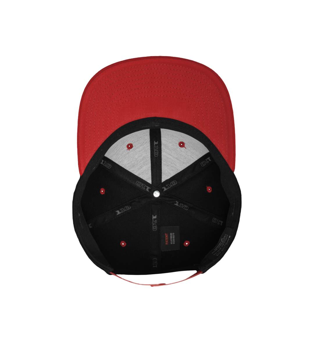 Flexfit 110 Casquette Adulte Unisexe Noir Rouge Yupoong-3