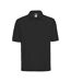 Unisex adult classic polycotton polo shirt black Russell