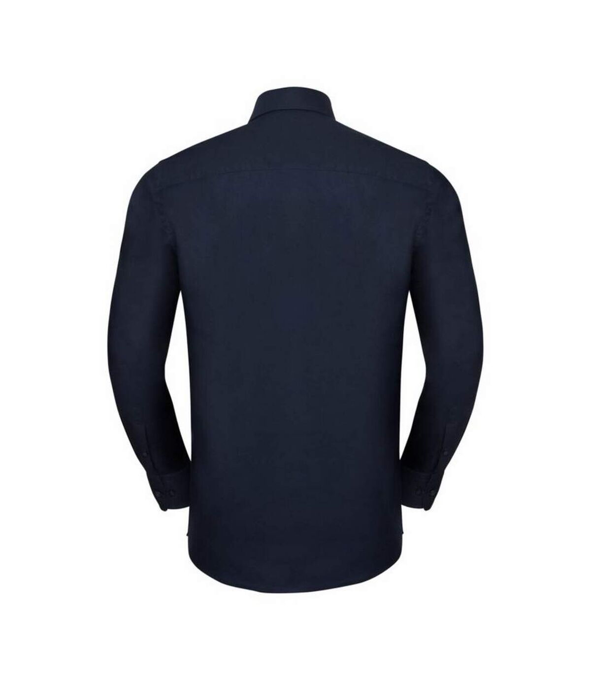Russell Collection Mens Long Sleeve Easy Care Tailored Oxford Shirt (Bright Navy)
