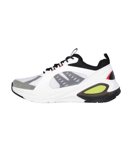 Baskets Motif/style Maille Monochrome Homme Blanc Vert Noir Skechers