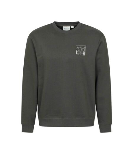 Mens Scene Sweatshirt Khaki Green Mountain Warehouse