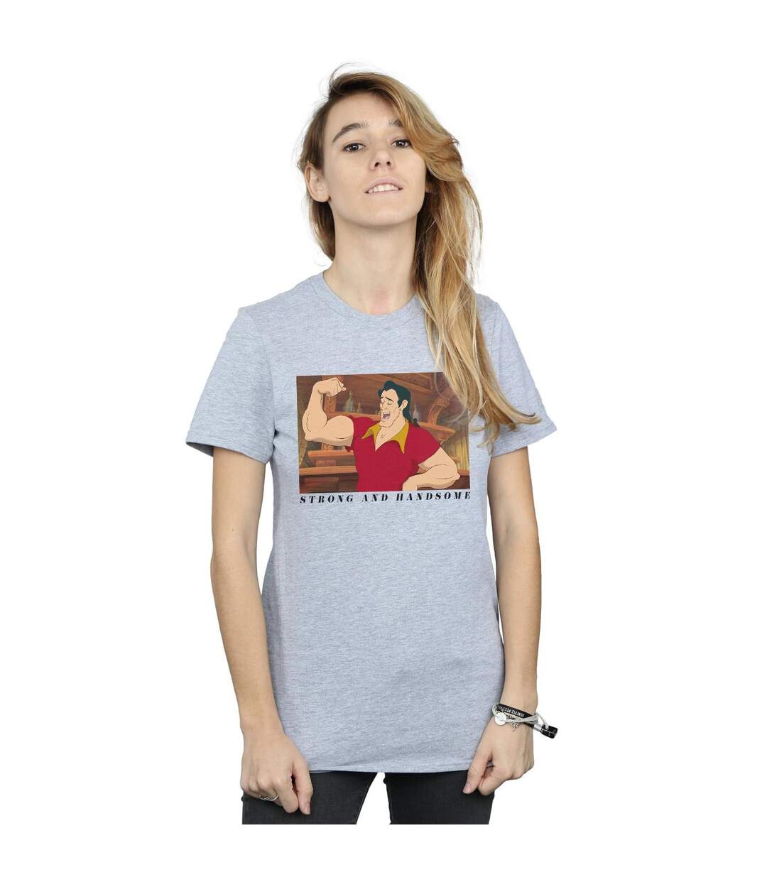Disney - T-shirt BEAUTY AND THE BEAST HANDSOME BRUTE - Femme (Gris chiné) - UTBI17134-2