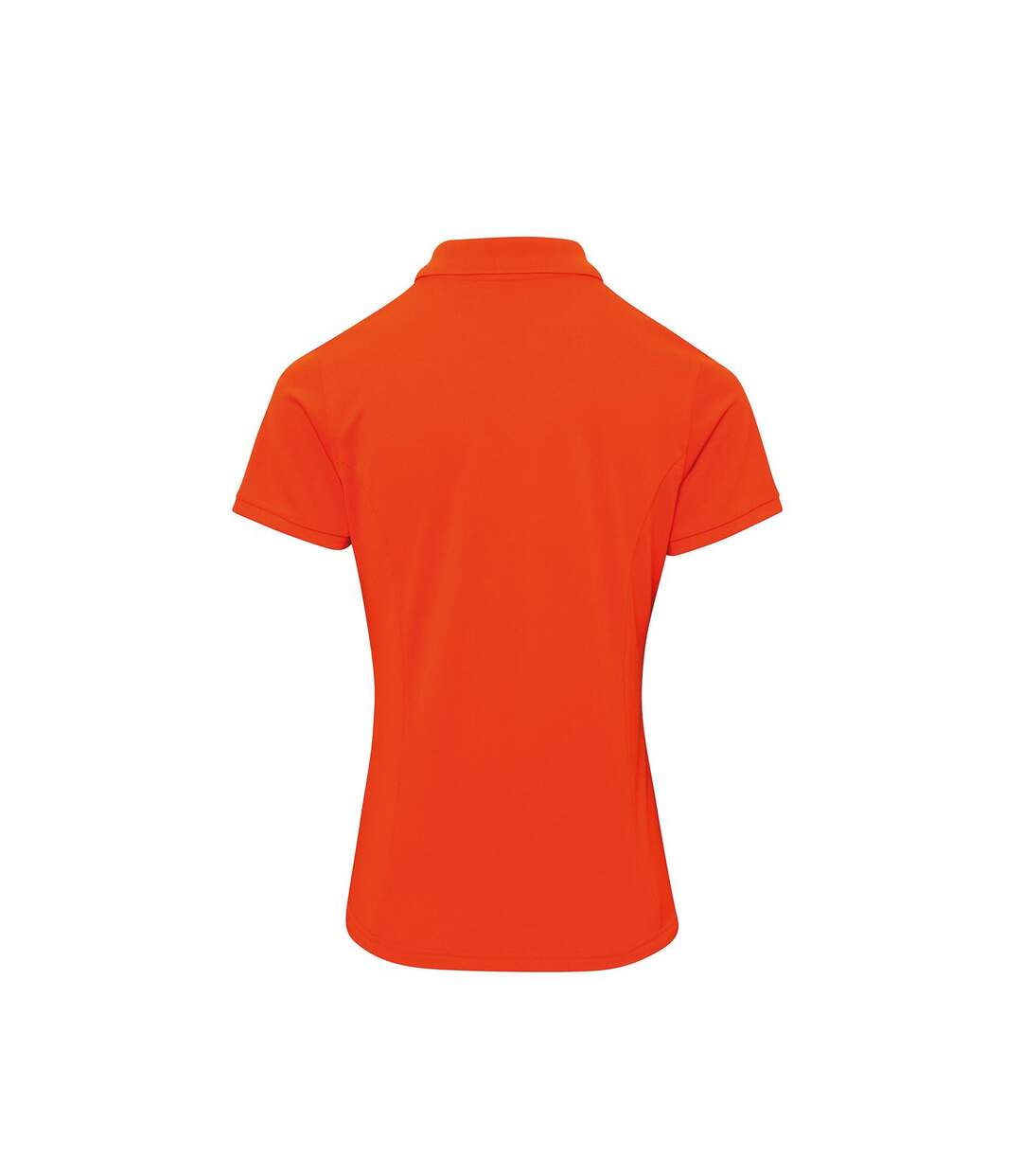 Womens/ladies coolchecker plus piqu polo with coolplus orange Premier-2