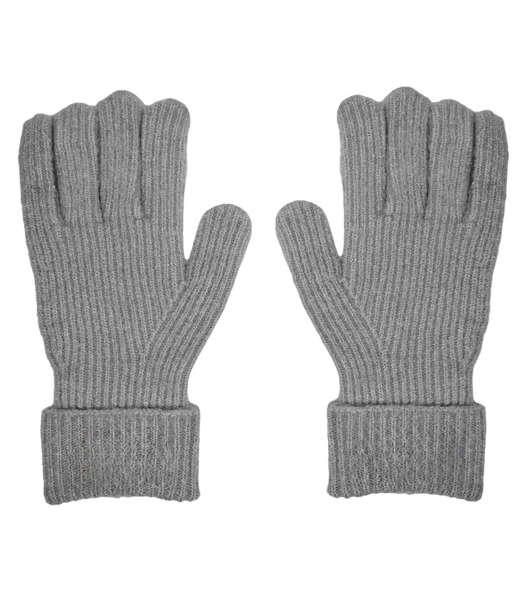 Unisex Adult Knitted Fleece Gloves Grey Marl Jack Wills-3