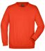 Sweat-shirt col rond - JN040 - rouge grenadine - mixte homme femme