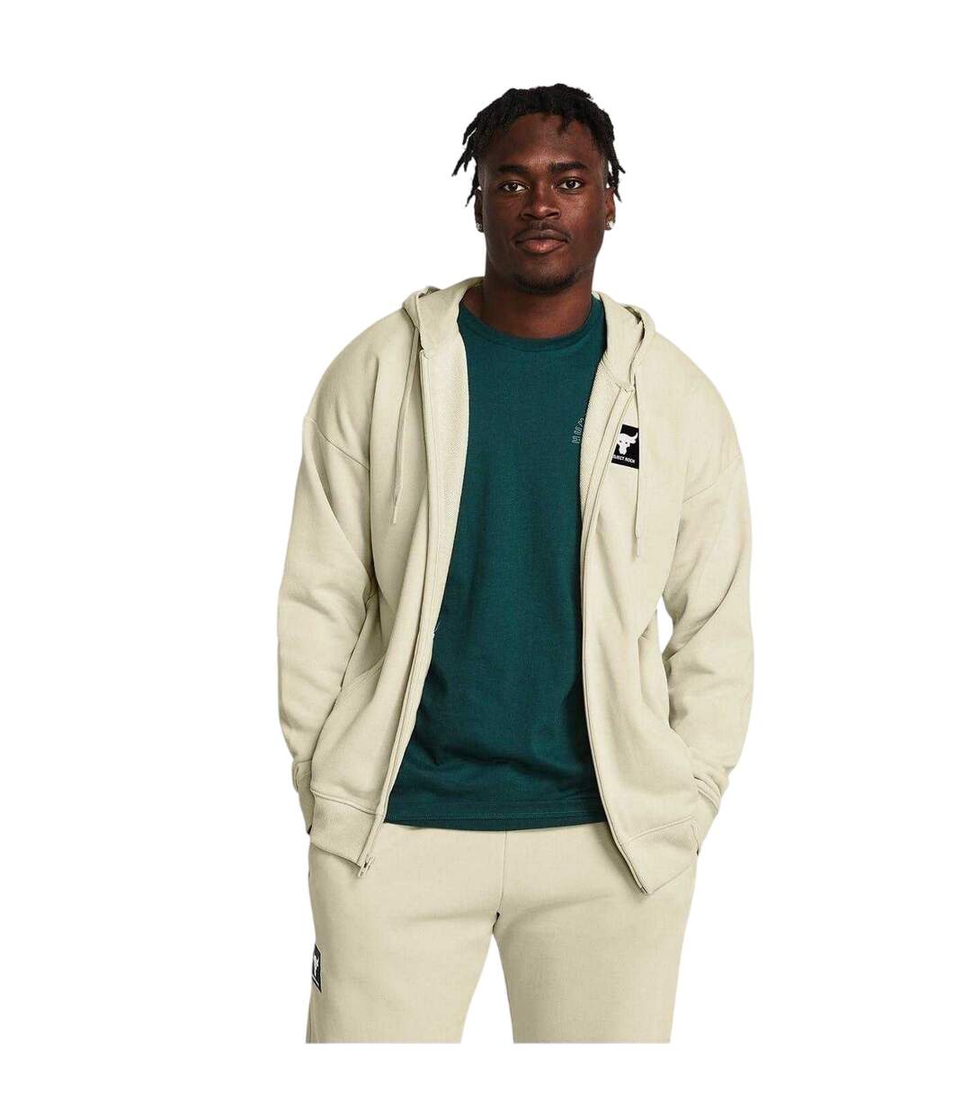 Mens Rock Sweat Jacket Brown Under Armour-4