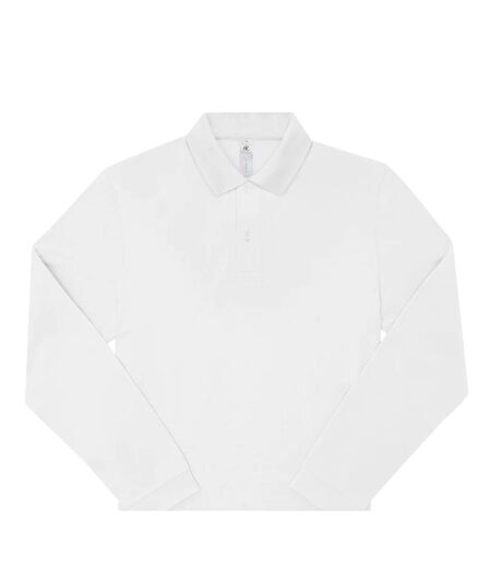 Mens My Long-sleeved Polo Shirt White B&C