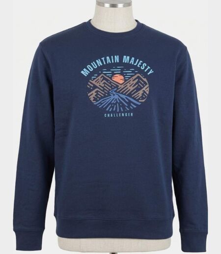 CHALLENGER PARK1 — Sweat imprimé marine : le style sportswear ultra-confort