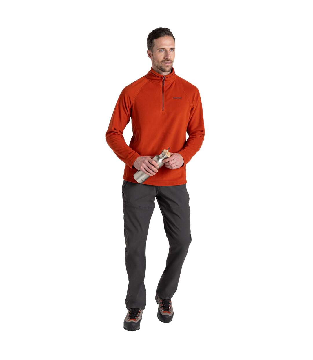 Haut polaire corey homme rouge orangé Craghoppers-3