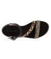 Cipriata Womens/Ladies Cinzia High Wedge Sandals (Black/Leopard Print) - UTDF1920