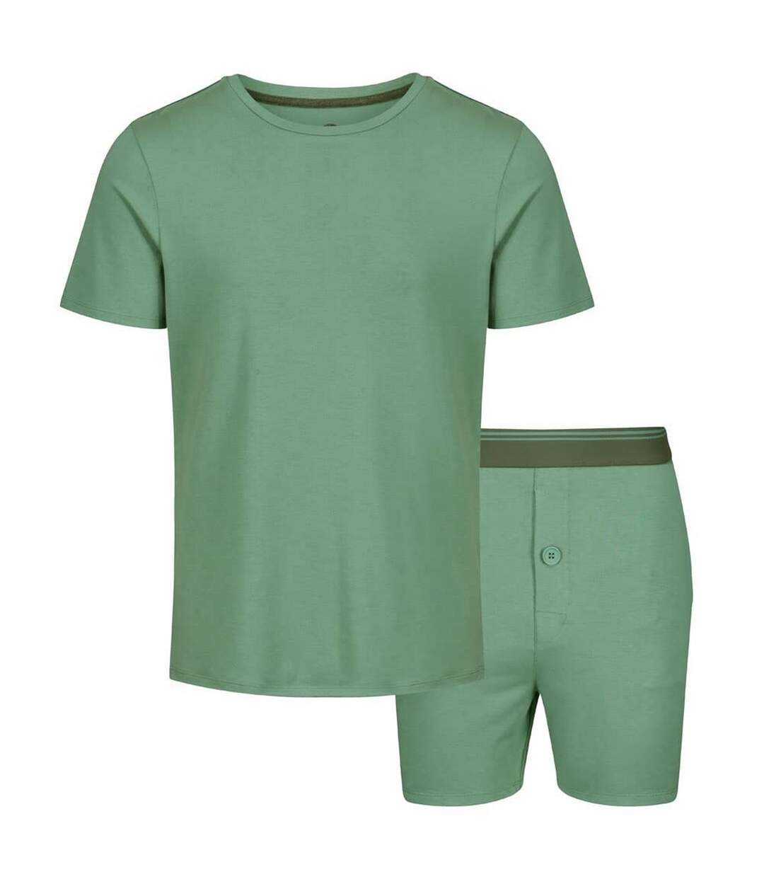 Mens classic short pyjama set green Light And Shade-1