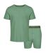 Ensemble de pyjama court classic homme vert Light And Shade