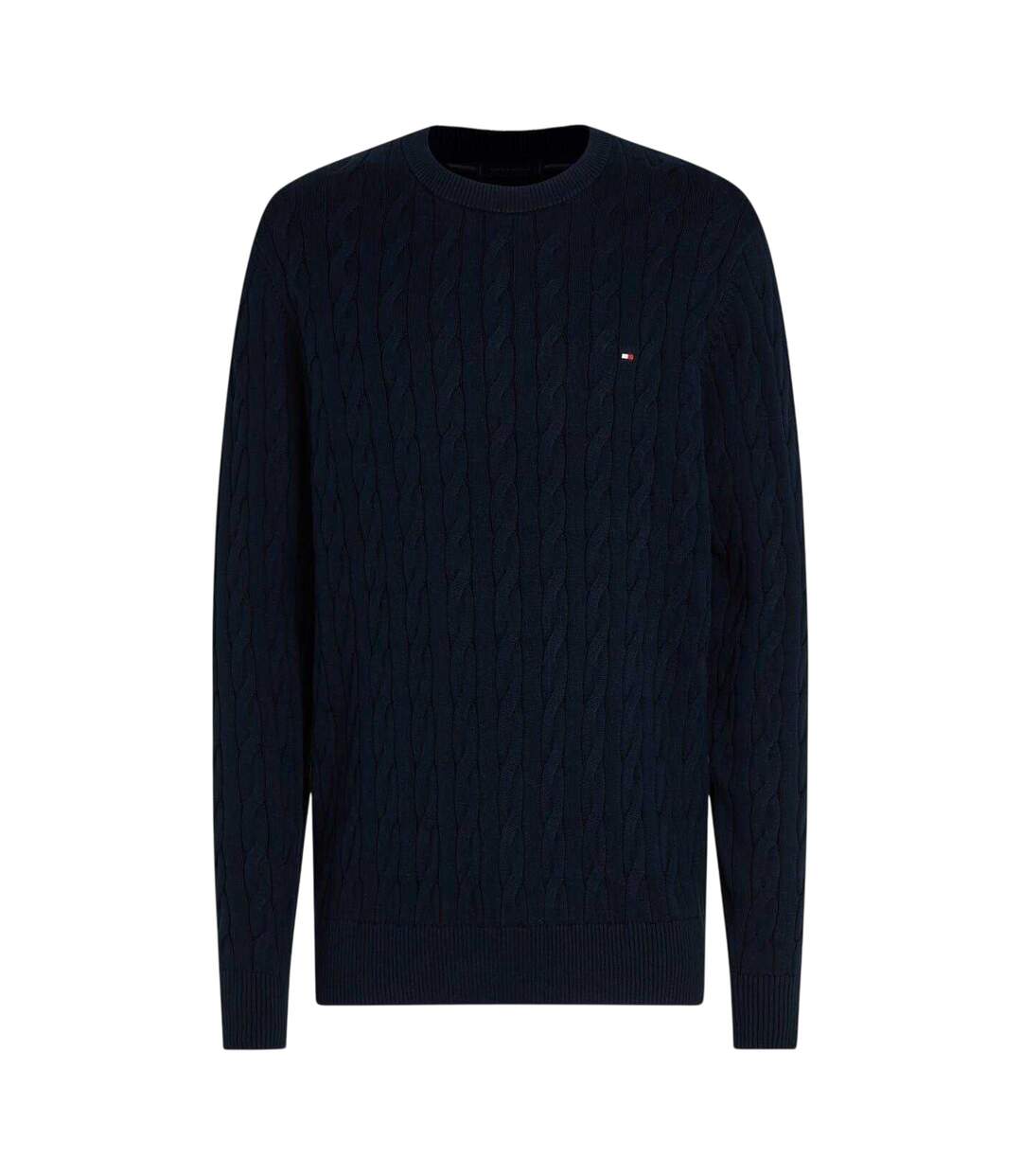 Pull Motif/style Maille Torsadée Homme Rose Foncé Violet Tommy Hilfiger-4