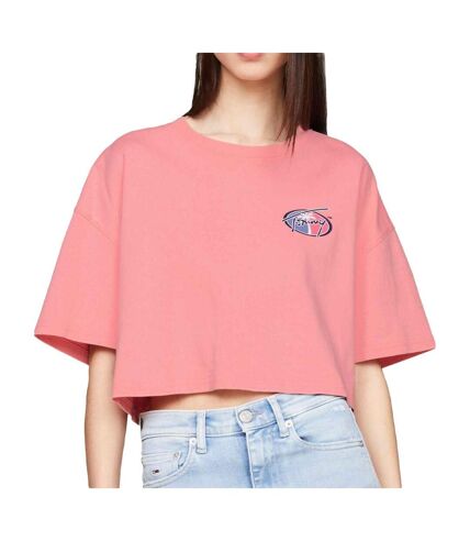 T-shirt Rose Femme Tommy Hilfiger DW0DW17832 - L