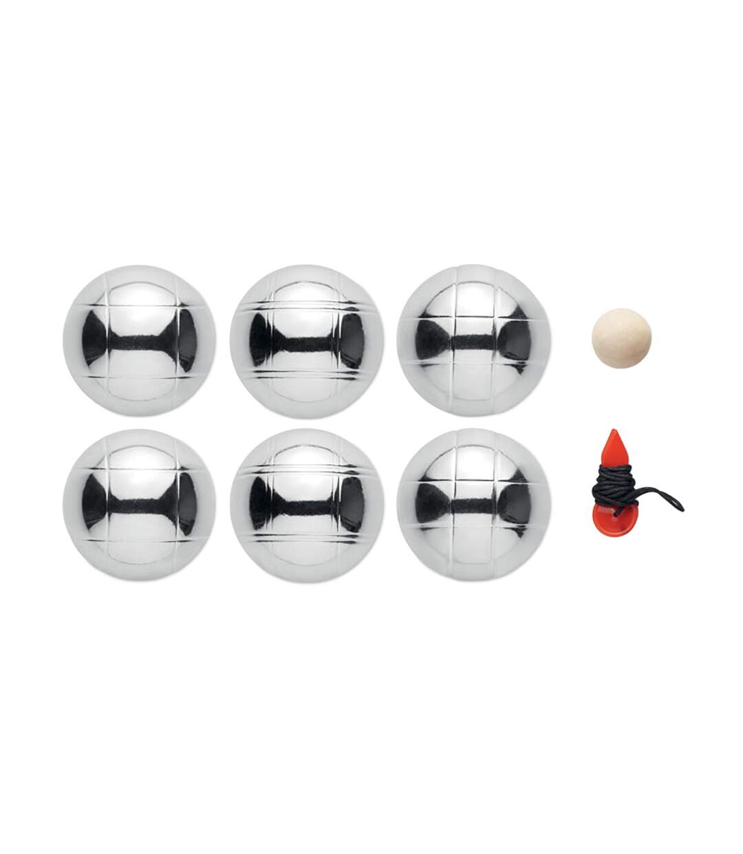 Pack of 6  Otho boules set  one size silver MidOcean-3
