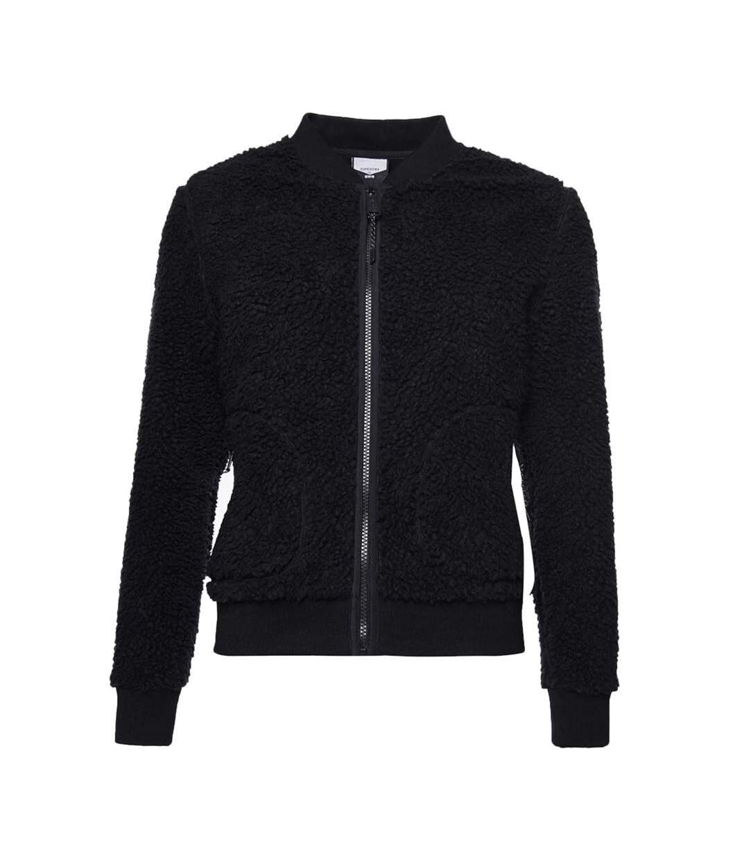 Bomber Noir sherpa Femme Superdry Storm Easy - 36-1