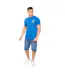 Mens Morville Cotton T-shirt Royal Blue Crosshatch-4