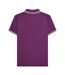Polo Homme Violet Foncé Blanc Bleu Marine Marron Clair Lambretta-2