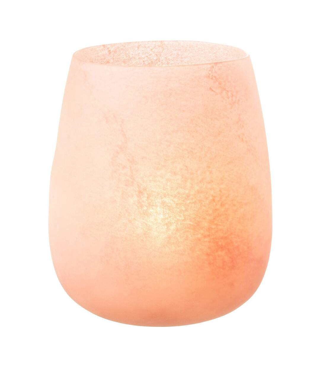 Vase Déco en Verre Givré 27cm Rose-2