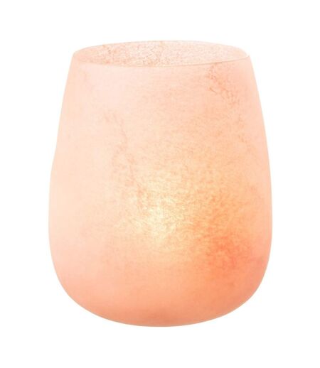 Vase Déco en Verre Givré 27cm Rose