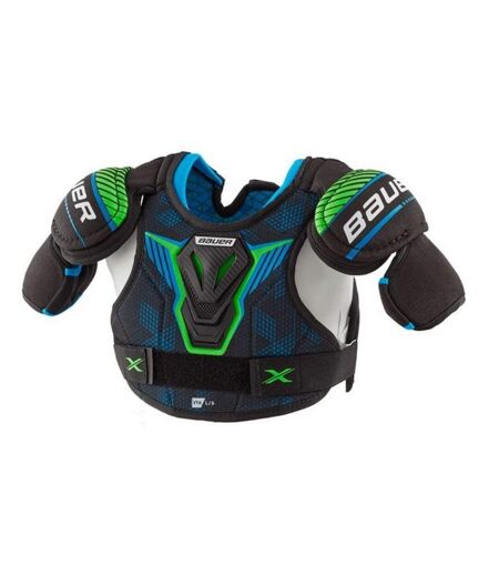 Childrens/kids Ice Hockey Shoulder Pad S Black Blue Green Bauer