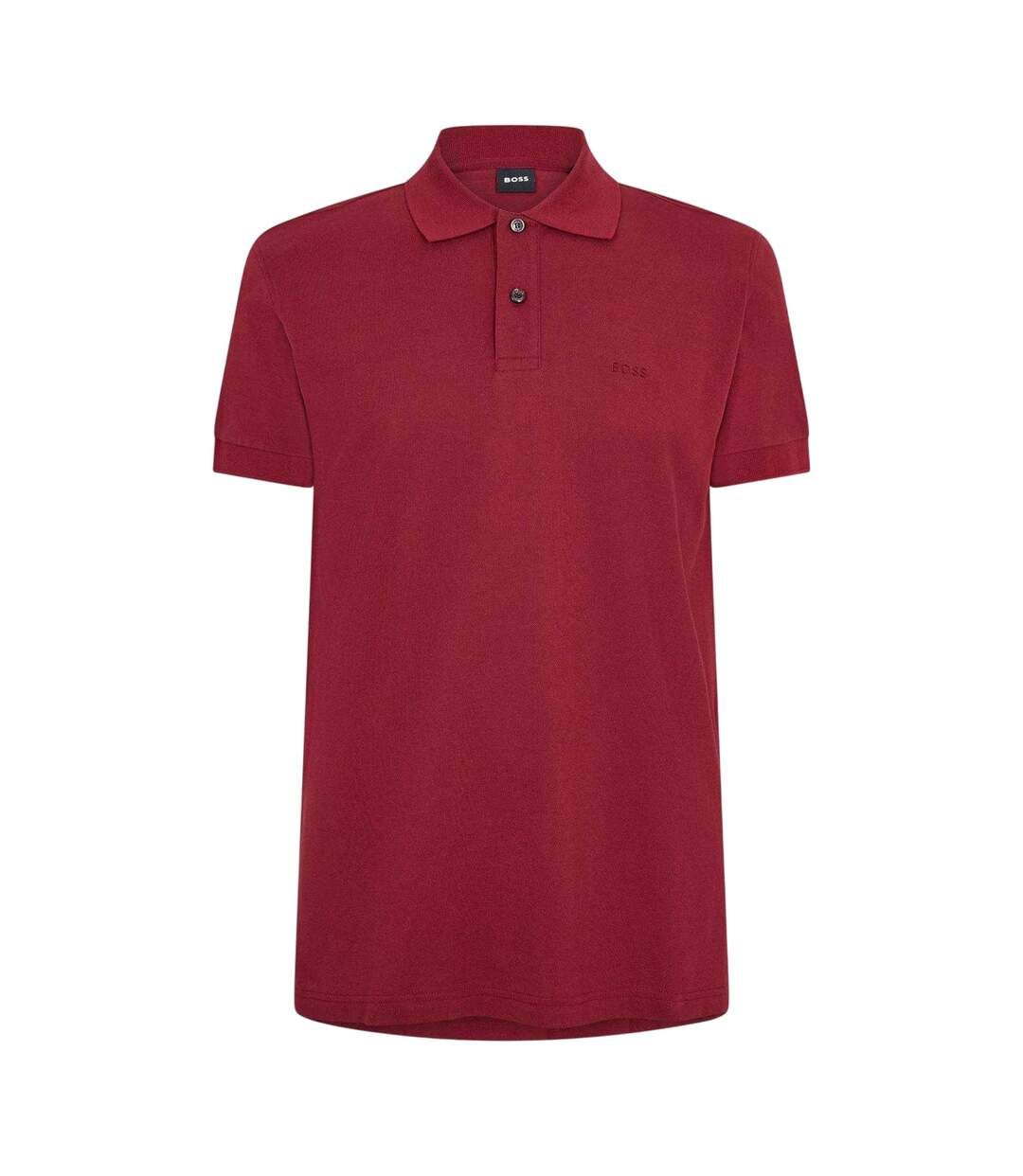 Mens Firenze Cotton Polo Shirt Dark Red Boss-1
