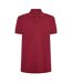 Mens Firenze Cotton Polo Shirt Dark Red Boss-1