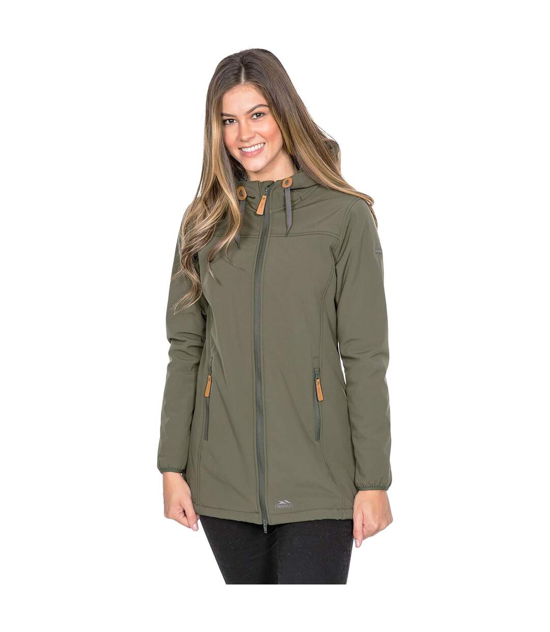 Trespass Womens/Ladies Kristen Longer Length Hooded Waterproof Jacket (Moss) - UTTP4195-4