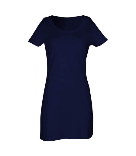 Robe T-shirt Motif/style Uni Femme Bleu Marine SF