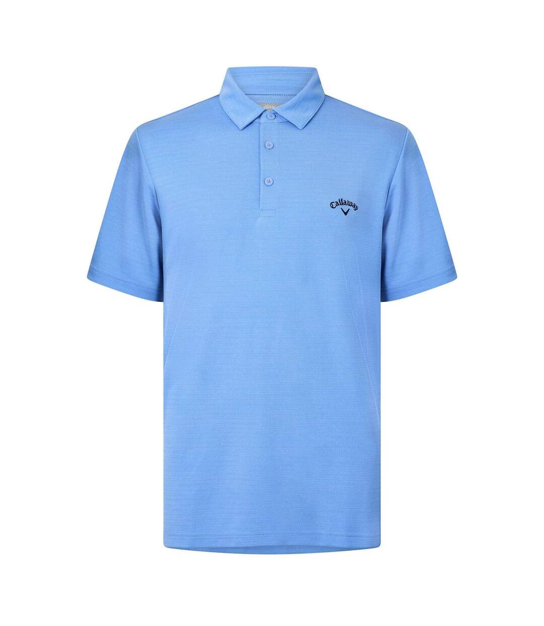 Mens Herringbone Golf Polo Shirt Vista Blue Callaway-1