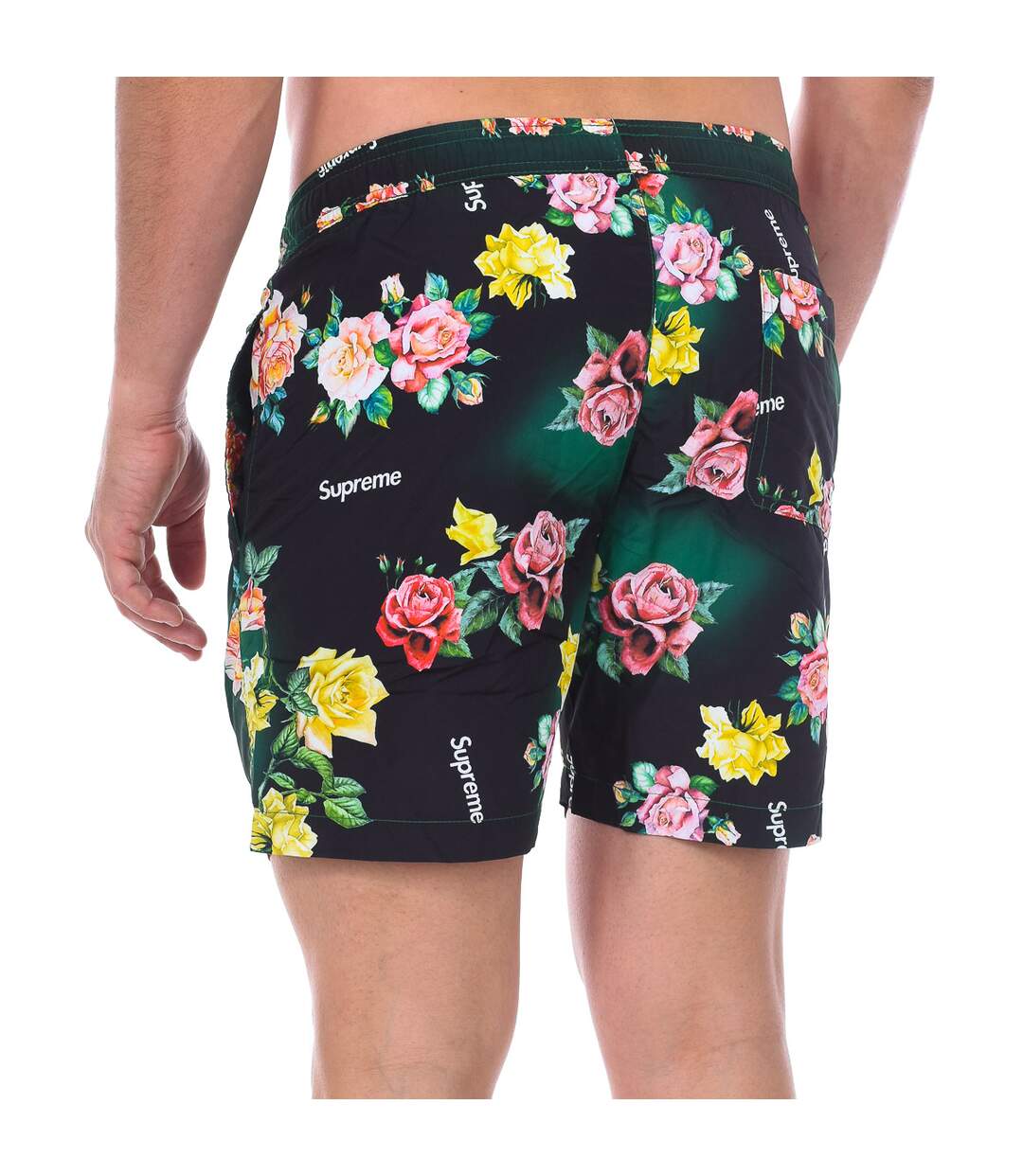 Men's Boxer Swimsuit Print Roses CM-30065-BP