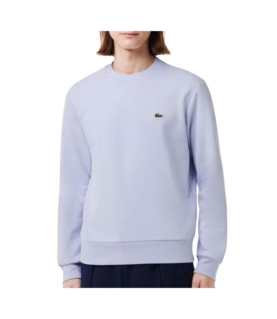 Sweat bleu mauve homme lacoste sh9608-1