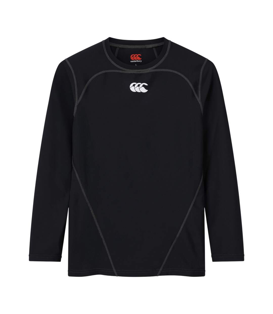 Mens Long-sleeved Base Layer Top Black White Canterbury-2