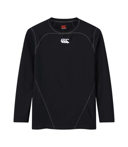 Mens Long-sleeved Base Layer Top Black White Canterbury