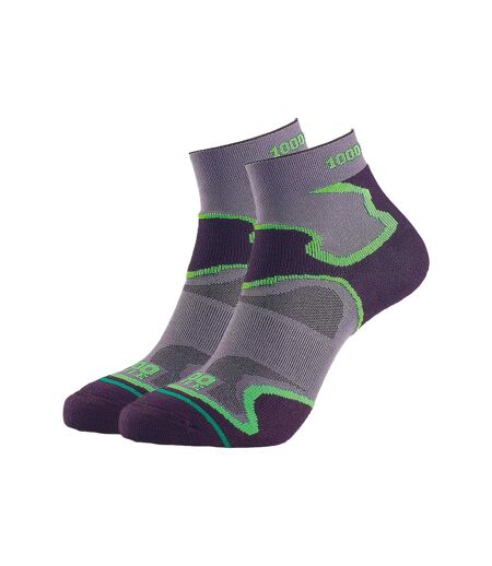Chaussettes Fusion Femme Gris Noir Vert 1000 Mile