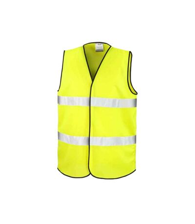 Adults unisex core motorist hi-vis vest fluorescent yellow Result