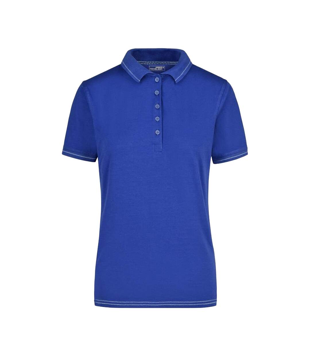 Polo Femme Bleu Roi Blanc James And Nicholson-1