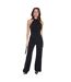 Womens/ladies Sparkle Fitted Jumpsuit Black AX Paris-1
