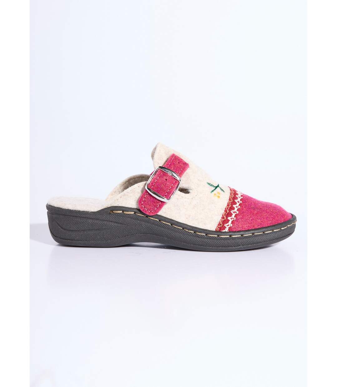 Chaussons mules brodés largeur confort-2