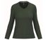 T-shirt manches longues col V - Femme - K382 - vert forêt-1