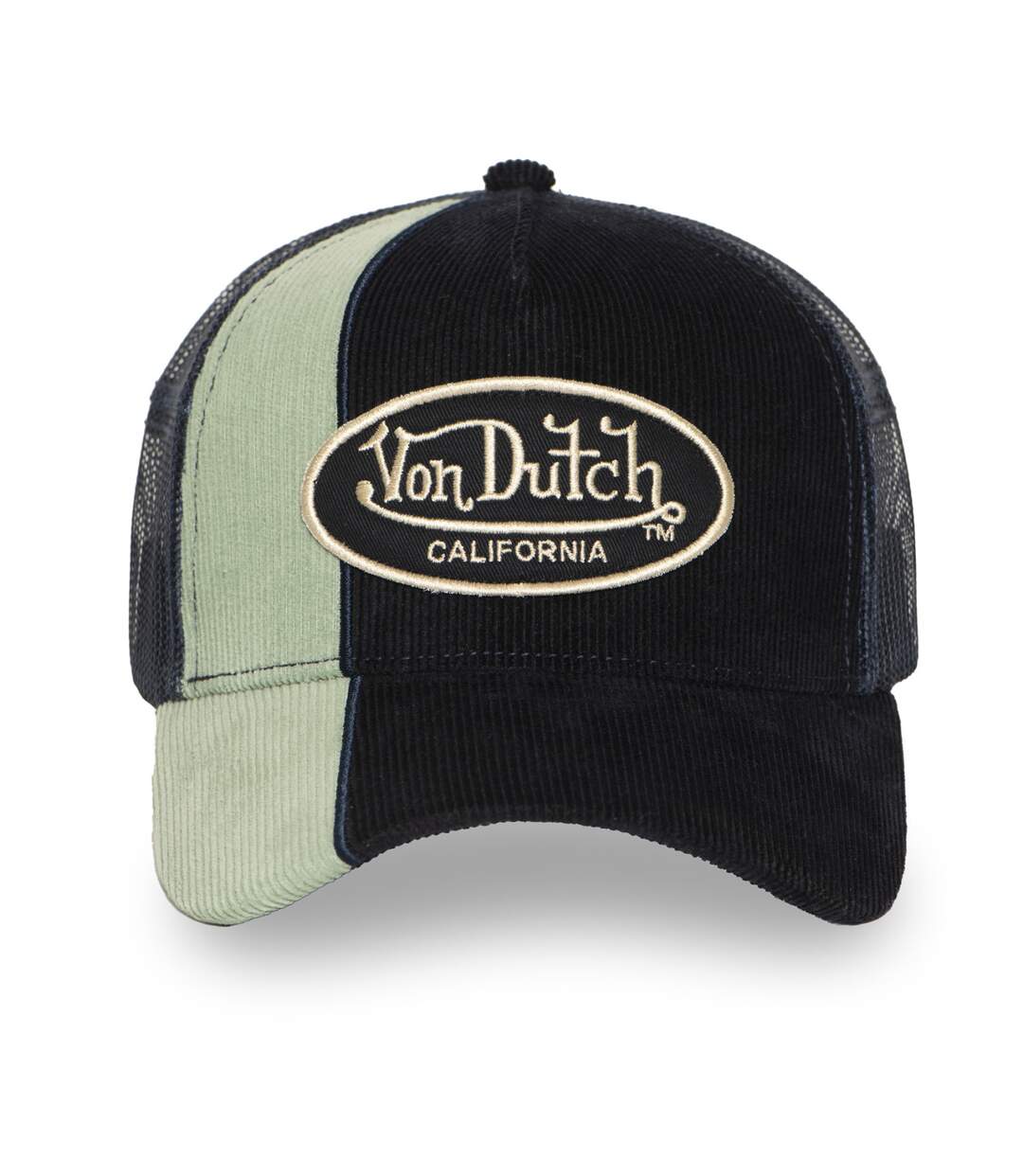 Casquette trucker avec filet adulte en velours côtelé et patch Cut Vondutch-2