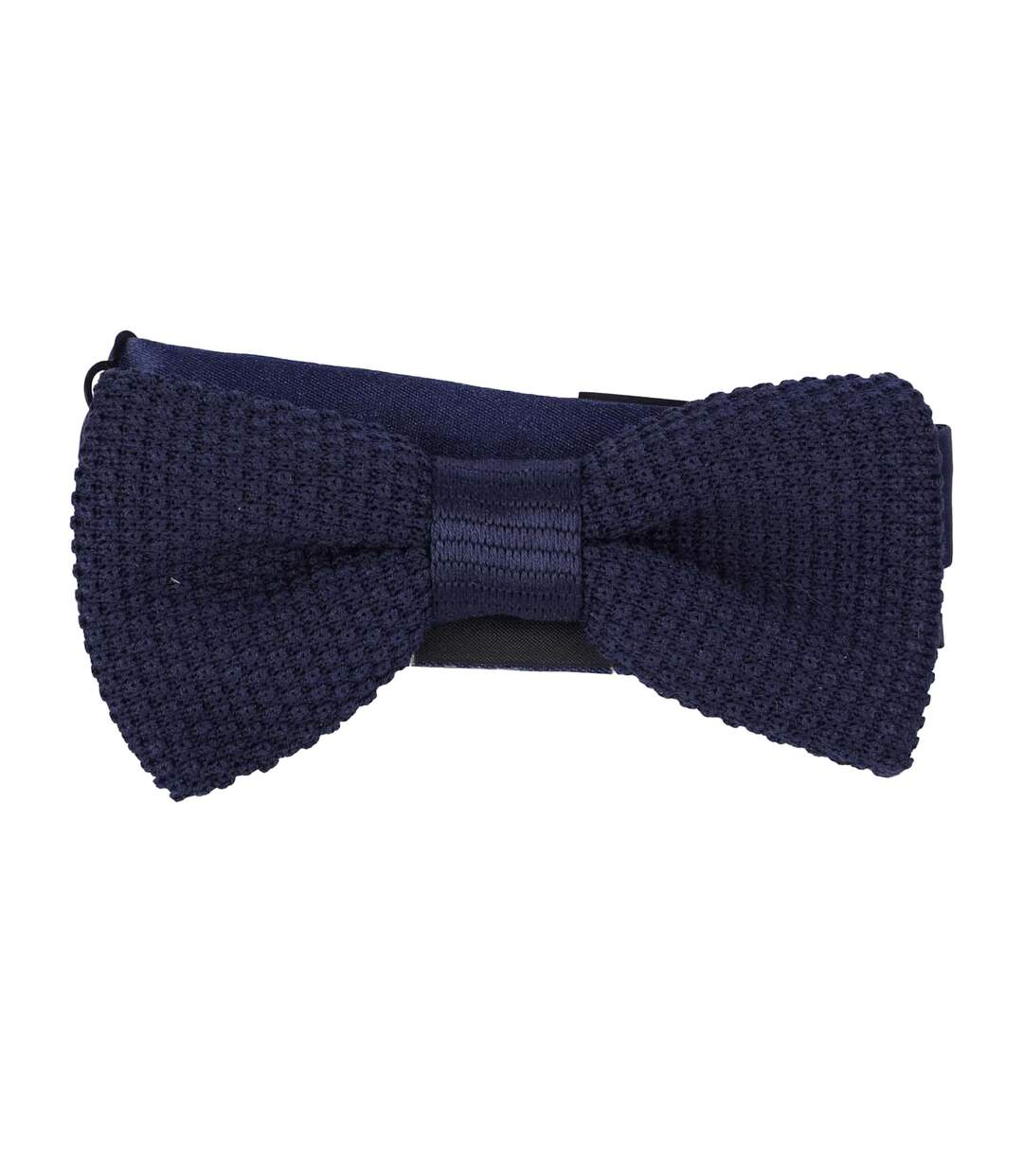 Mens Knitted Bow Tie One Size Dark Blue Boss-1