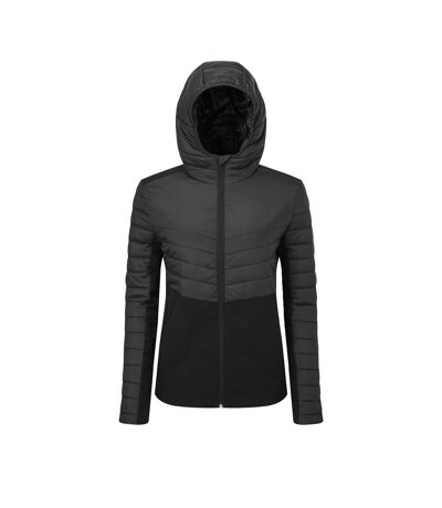 Womens/ladies hybrid insulated jacket black TriDri