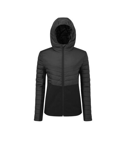 Womens/ladies hybrid insulated jacket black TriDri