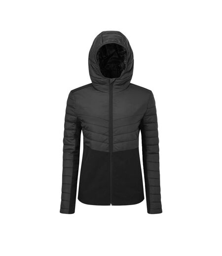 Womens/ladies hybrid insulated jacket black TriDri